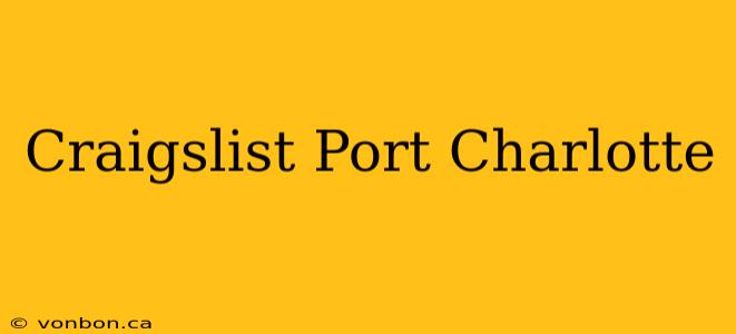 Craigslist Port Charlotte