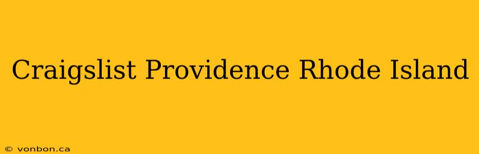 Craigslist Providence Rhode Island