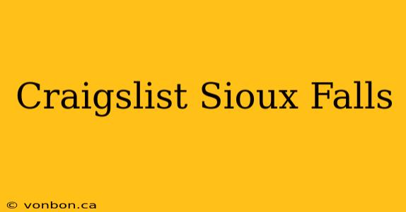 Craigslist Sioux Falls