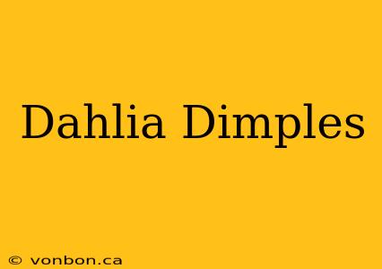 Dahlia Dimples