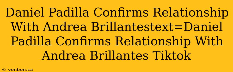 Daniel Padilla Confirms Relationship With Andrea Brillantestext=Daniel Padilla Confirms Relationship With Andrea Brillantes Tiktok