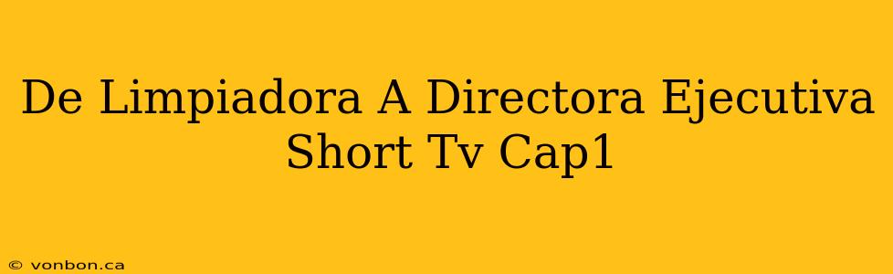 De Limpiadora A Directora Ejecutiva Short Tv Cap1