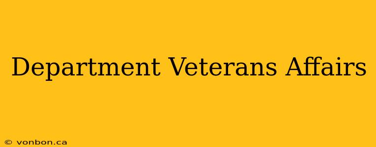 Department Veterans Affairs