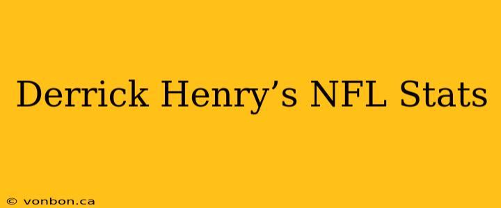 Derrick Henry’s NFL Stats
