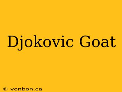 Djokovic Goat