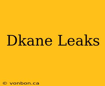 Dkane Leaks