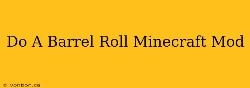 Do A Barrel Roll Minecraft Mod