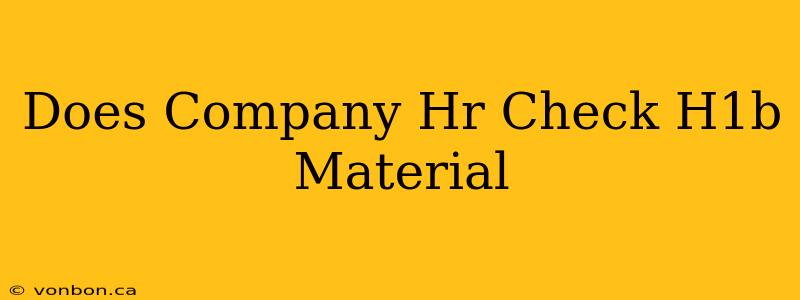 Does Company Hr Check H1b Material