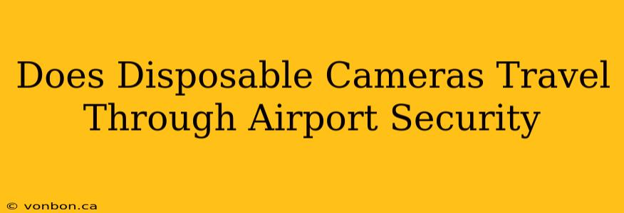 Does Disposable Cameras Travel Through Airport Security