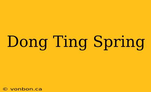 Dong Ting Spring