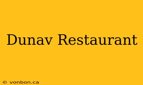 Dunav Restaurant