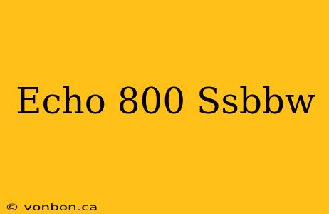 Echo 800 Ssbbw