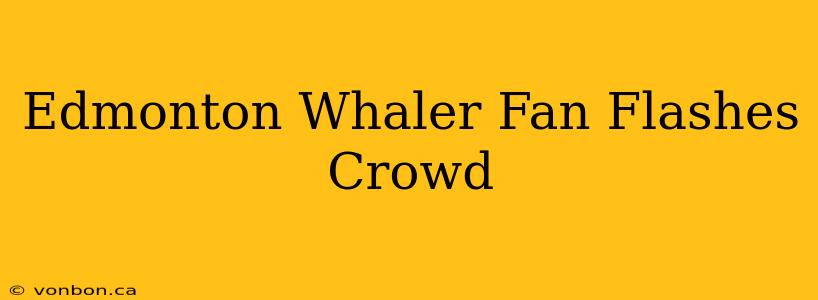 Edmonton Whaler Fan Flashes Crowd