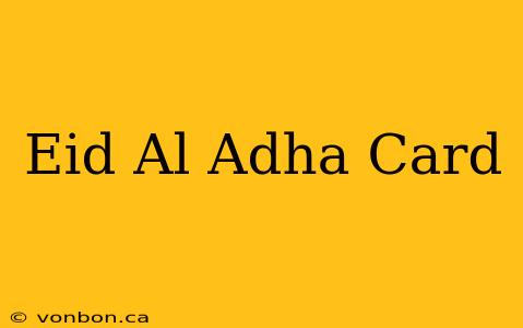 Eid Al Adha Card