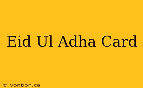 Eid Ul Adha Card