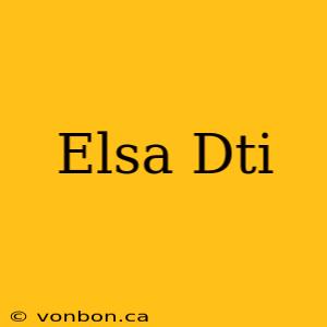 Elsa Dti