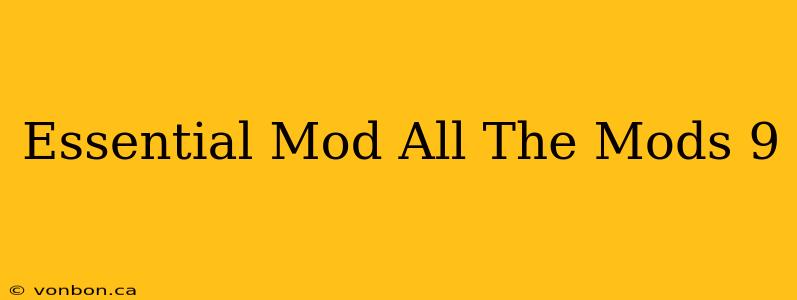 Essential Mod All The Mods 9