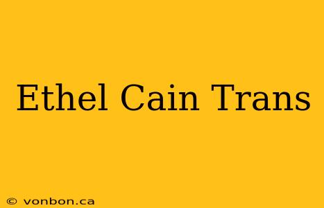 Ethel Cain Trans