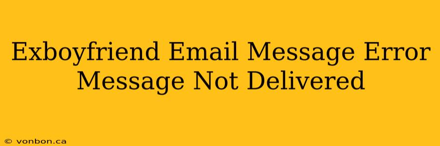 Exboyfriend Email Message Error Message Not Delivered