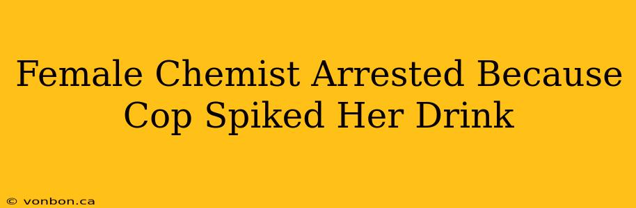 Female Chemist Arrested Because Cop Spiked Her Drink