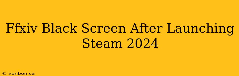 Ffxiv Black Screen After Launching Steam 2024