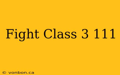 Fight Class 3 111