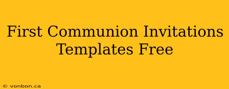 First Communion Invitations Templates Free