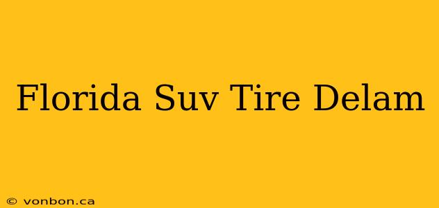 Florida Suv Tire Delam