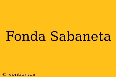 Fonda Sabaneta