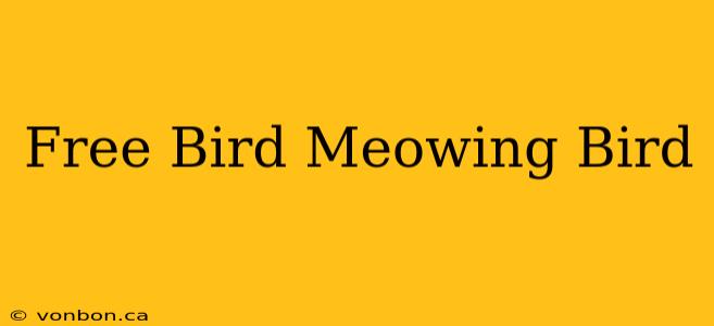 Free Bird Meowing Bird