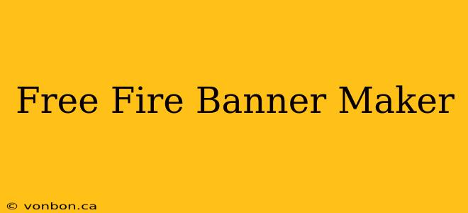 Free Fire Banner Maker