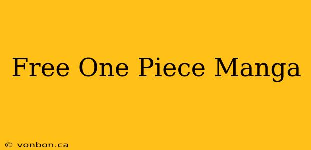 Free One Piece Manga