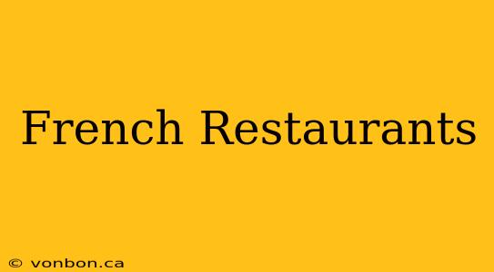 French Restaurants