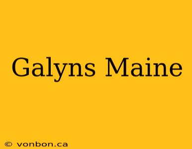 Galyns Maine