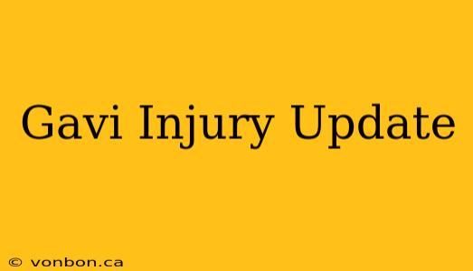 Gavi Injury Update