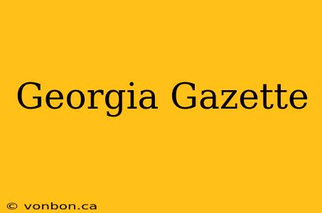 Georgia Gazette