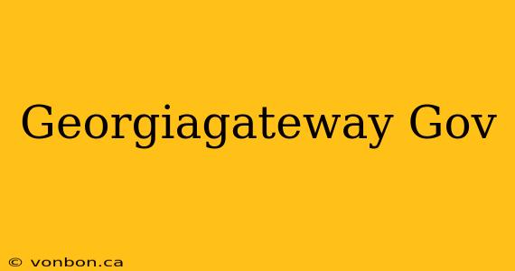 Georgiagateway Gov