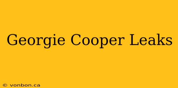 Georgie Cooper Leaks