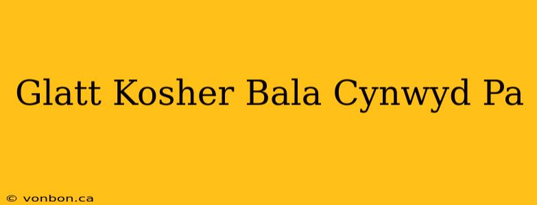 Glatt Kosher Bala Cynwyd Pa