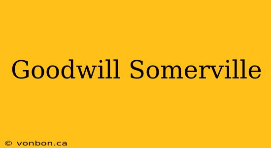 Goodwill Somerville