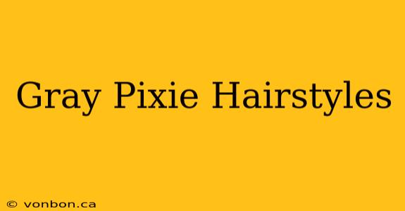 Gray Pixie Hairstyles