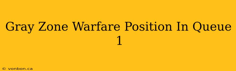 Gray Zone Warfare Position In Queue 1