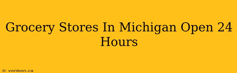 Grocery Stores In Michigan Open 24 Hours