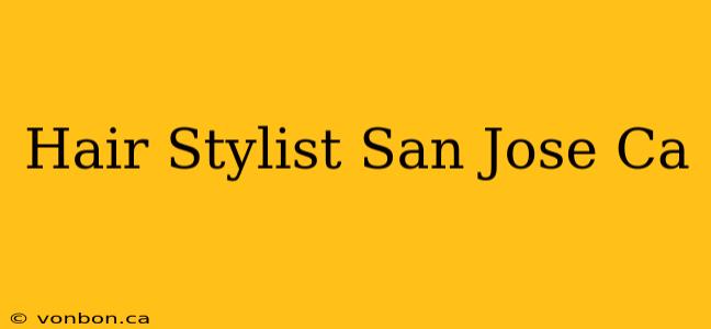 Hair Stylist San Jose Ca