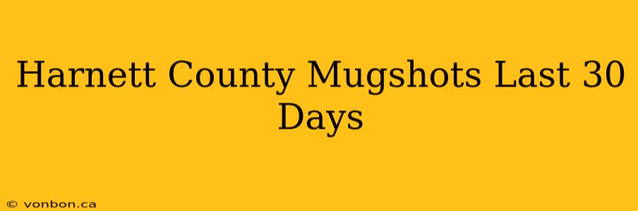 Harnett County Mugshots Last 30 Days