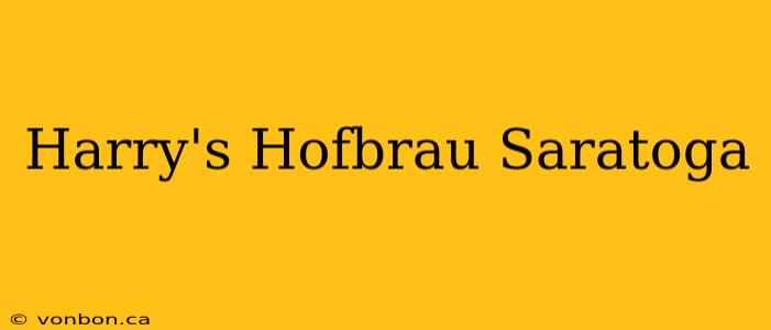 Harry's Hofbrau Saratoga