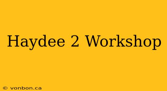 Haydee 2 Workshop