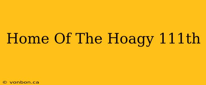 Home Of The Hoagy 111th