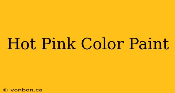 Hot Pink Color Paint