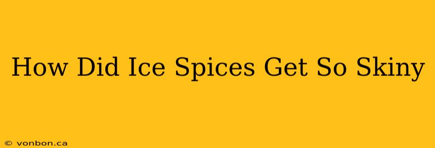 How Did Ice Spices Get So Skiny